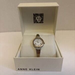 Anne Klein Women's AK/2245RTST Crystal Accented Silver & Rose Gold-Tone Watch